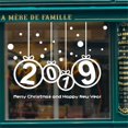 thumbnail image 2 of Adhesivos de pared, Adhesivo de decoración navideña 2019 La felicidad de Navidad y año nuevo se puede quitar, blanco Xemadio CKCJCG4US, 2 of 2