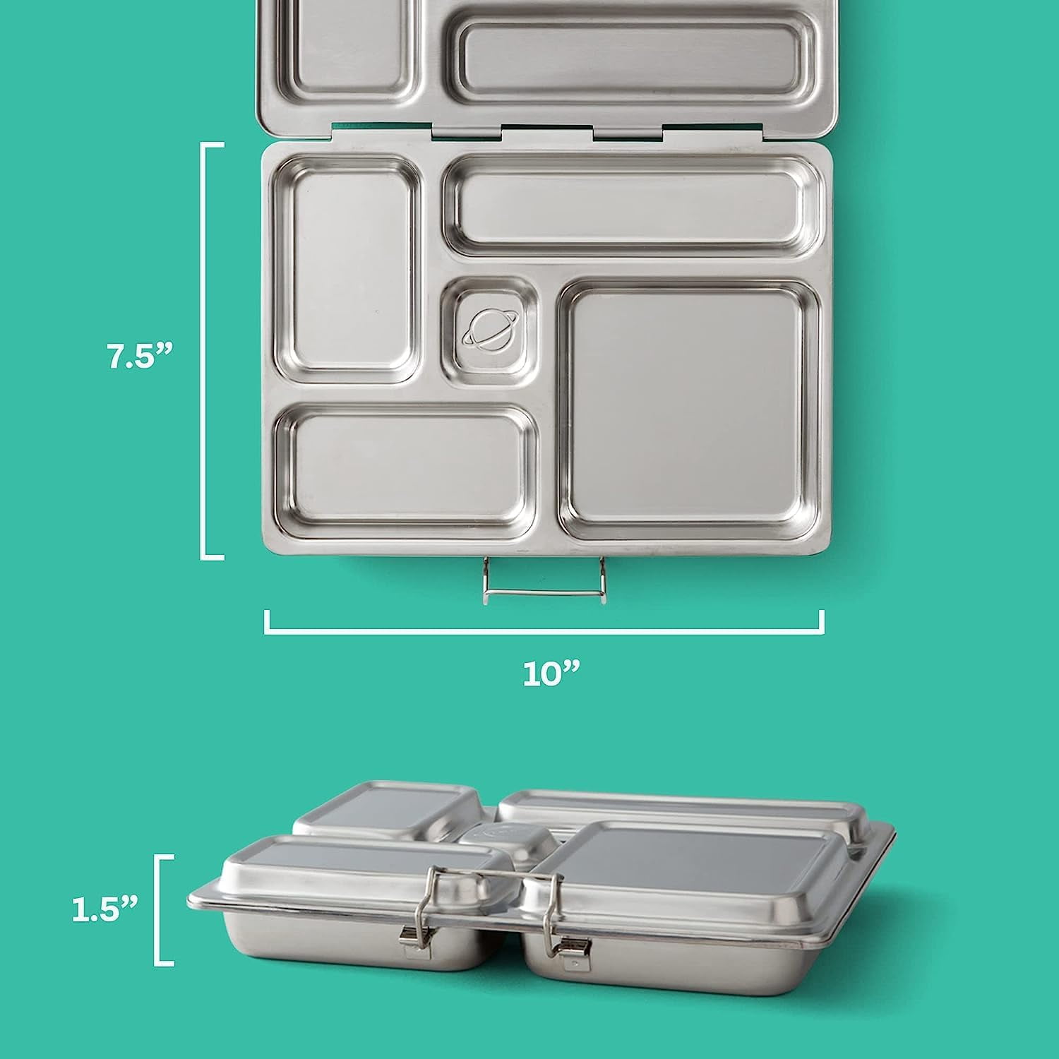PlanetBox Rover Stainless Lunch Box Kit with Accessories, Magnets