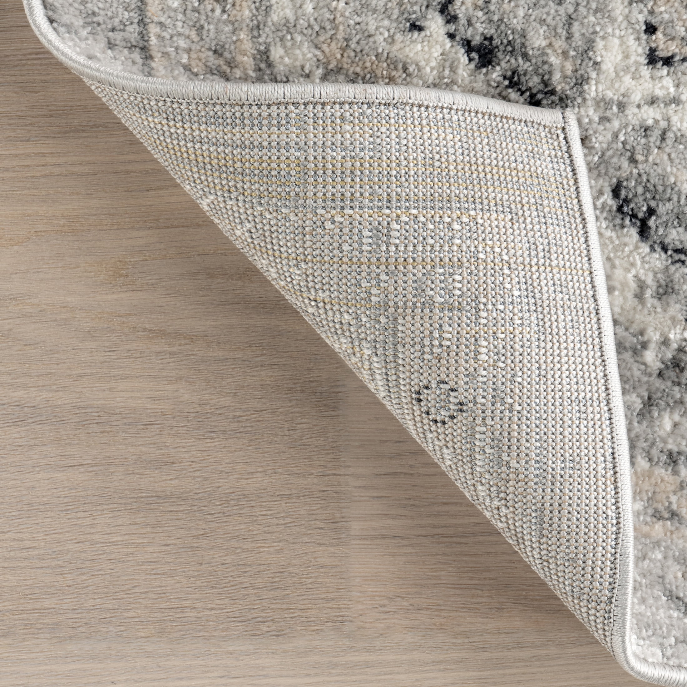 nuLOOM Gena Distressed Transitional Medallion Area Rug, 6' x 6', Square, Gena Light Grey