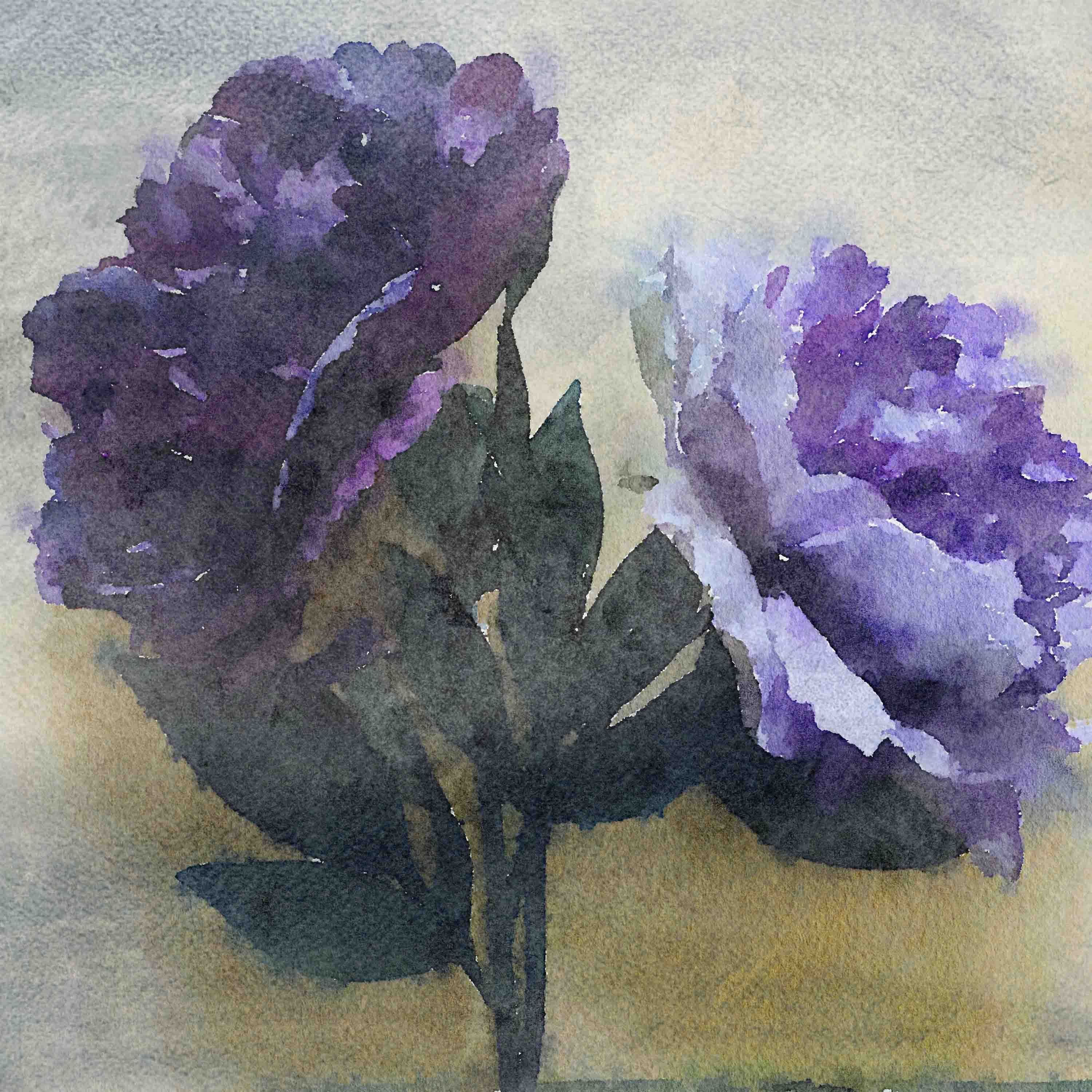 Marmont Hill - "Purple Majesty 3" by Irena Orlov Painting Print on Wrapped Canvas
