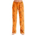 thumbnail image 3 of Tplvbz Women's Halloween Pjs Pants - Halloween Pajama Pants, Cute Wide Leg Pants for Women, Halloween Pajama Sets, Cozy Cotton Pants for Women, Relaxed Fit Pj Pants Earthy Yellow XL, 3 of 8