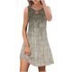 thumbnail image 4 of ICHUANYI Clearance Women's Summer Fashion Printed Round-Neck Sleeveless Pullover Dress(Gray, M) ICHUANYI WER2023081016227, 4 of 7