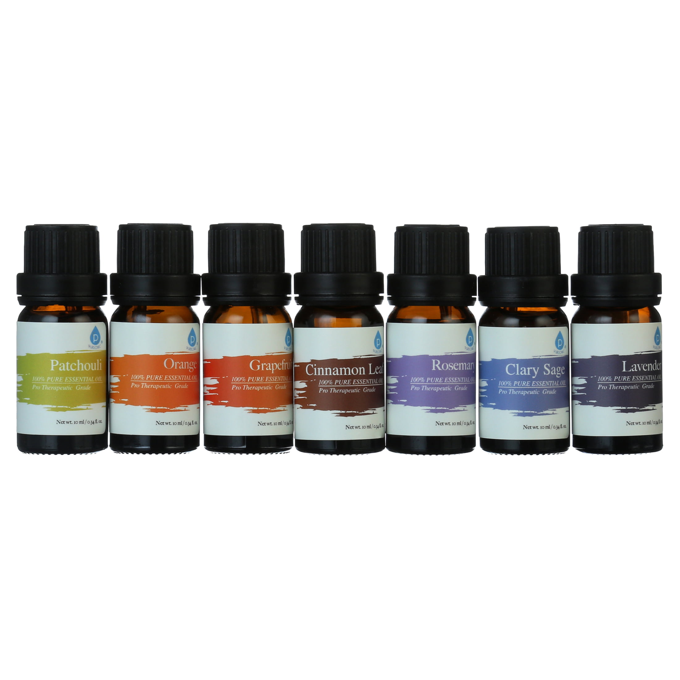 Pursonic 100% Pure Essential Aromatherapy Oils Gift Set (8-Pack)