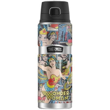 Wonder Collage, THERMOS STAINLESS KING Stainless Steel Drink Bottle, Vacuum insulated & Double Wall, 24oz