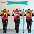 thumbnail image 3 of 2D Flat 3pcs Vibrant Money Bag Canvas Art Print - Frameless, Colorful Wall Decor for Modern Home, Office, or Party - Ideal for Halloween, Christmas, Party Wall Decor | Vibrant Wall Art | Frameless C, 3 of 4