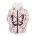 thumbnail image 5 of DISNIMO Kids Butterfly Hoodie for Girls Floral Zip Up Hoodie Teen Girl Pink Hoodies Size 11-13 Oversized Hoodie Boys Zipper Hooded Sweatshirt Youth Sweatshirt Jackets/Hoodies for Teens Sports, 5 of 7