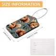thumbnail image 5 of Squirrel Square PU Leather Luggage Tags - 2 Pack with Privacy Cover and Stainless Steel Ring - Suitable for Travel, Backpack, Handbag - Suitcase Tags, Travel Tag, 5 of 7