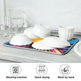 thumbnail image 7 of Yayeee Dish Drying Mat for Kitchen Counter Ultra Absorbent Easy Clean Pad 18x16", Futuristic Circles, 7 of 7