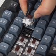 thumbnail image 4 of Keychron V1 Wired Custom Mechanical Keyboard, 75% Layout QMK/VIA Programmable Macro with Hot-swappable Keychron K Pro Brown Switch Compatible with Mac Windows Linux (Frosted Black - Translucent), 4 of 4