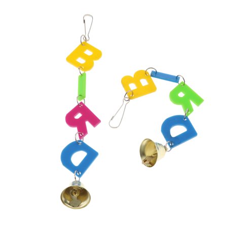 2pcs Bird Parrot Fun For Cages, Colorful Chewing Hanging Swing Toy , For Small Parrots