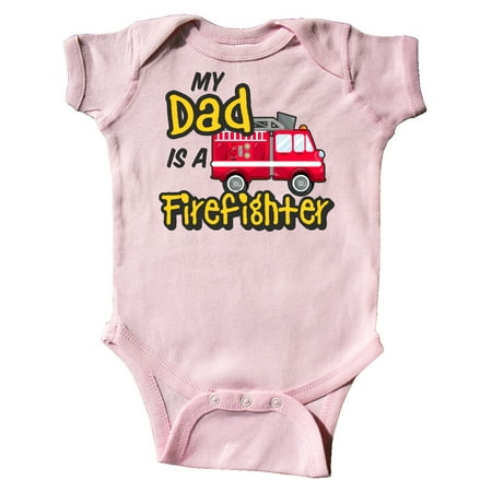 

Inktastic My Dad is a Firefighter with Fire Truck Gift Baby Boy or Baby Girl Bodysuit