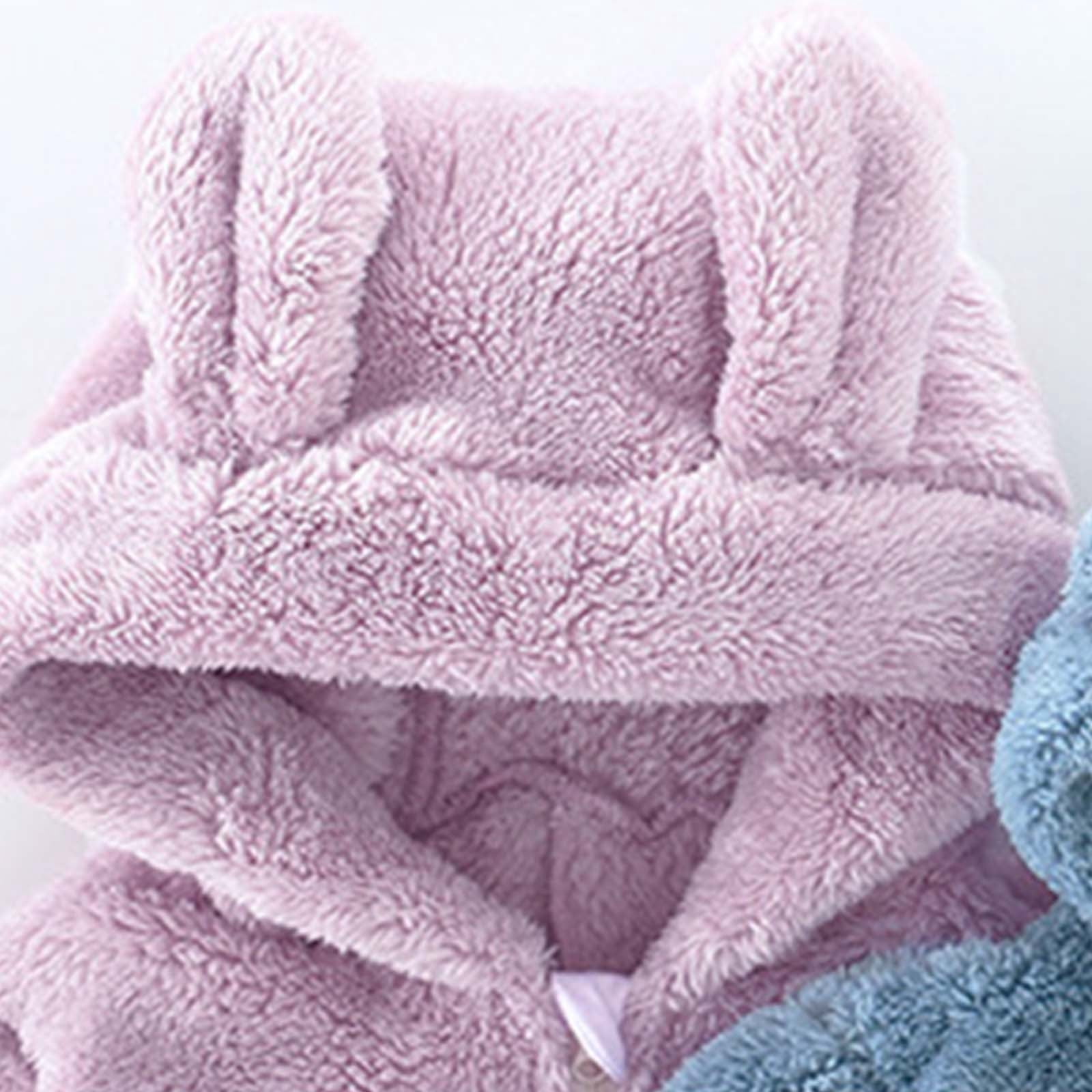 ibiyuan Fall Baby Clothes,Baby Girls Long Sleeve Hooded Jumpsuit Romper Outfits Winter Warm Clothes,Purple,12-18 Months