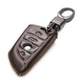 thumbnail image 2 of Vitodeco Leather Smar Key Fob Case Compatible with BMW 2, 3, 5, 6, 7, M Series, X1, X3, X4, X5, X6, X7 2014-2022 (4-Button, Brown), 2 of 5