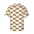 thumbnail image 3 of Daiia Pizza Hawaiian Shirt for Men Gentle Cotton Regular Short Sleeve Casual-Large, 3 of 9