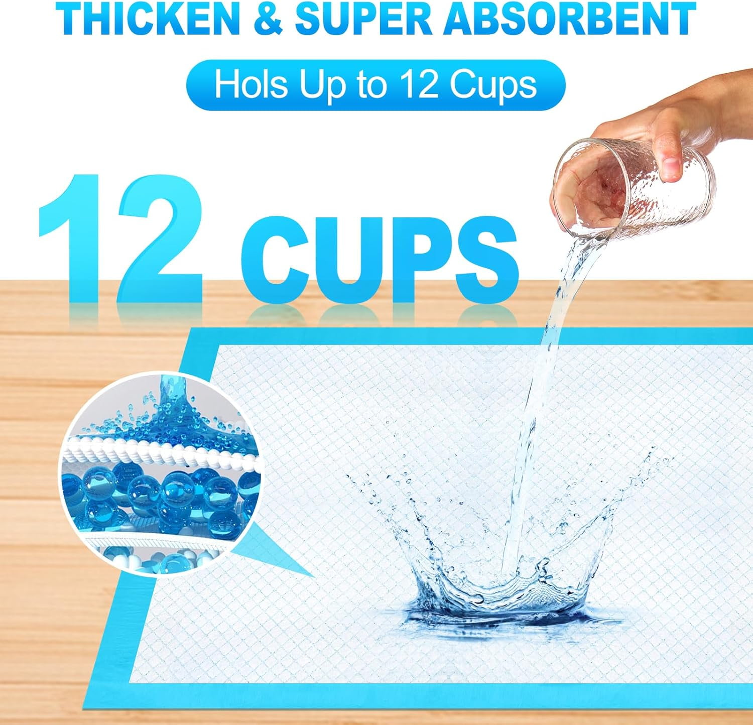 Puppy Extra Large for Dogs 31"x47" 40 Count, Leak-Proof & Super Absorbent Dog Pee Pads, Thicken Disposable Potty Puppy Training for Cats Rabbits