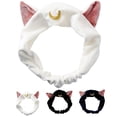 thumbnail image 3 of Diadema portátil Eigraketly con orejas de gato mujer antideslizante Uniforme atlético blanco, 3 of 6