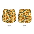 thumbnail image 3 of Gukieu Romantic Elegant Sunflower Print Women's Sports Shorts with Drawstring Elastic Waistband for Running, Yoga, Fitness-Medium, 3 of 7