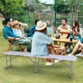 thumbnail image 4 of Costway 1 PCS Portable Folding Bench with Convenient Handle Non-slip Foot Pads Sturdy Metal Legs, 4 of 9