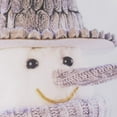 thumbnail image 3 of Violet Linen Christmas Snowed Man, Polyester, Super soft feel faux suede fabric, digital print, Snowman with Grey Hat Design, 18 Inch by 18 Inch, Decorative Throw Pillow Cover, 3 of 5