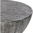 thumbnail image 6 of Handcrafted  Wood Coffee Table, Round Drum Shape, Sandblasted Black, Farmhouse Style, 6 of 9