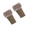 thumbnail image 2 of Minnieouse 1 par de calentadores de piernas de piel, accesorio de ropa, funda de calcetín para niñas, al aire libre Medias Caqui, 2 of 6