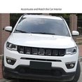 thumbnail image 2 of Insertos de malla de rejilla delantera negra para automóvil Kit de molduras de anillos para Compass MP 2017 2018 2019 2020, 2 of 5