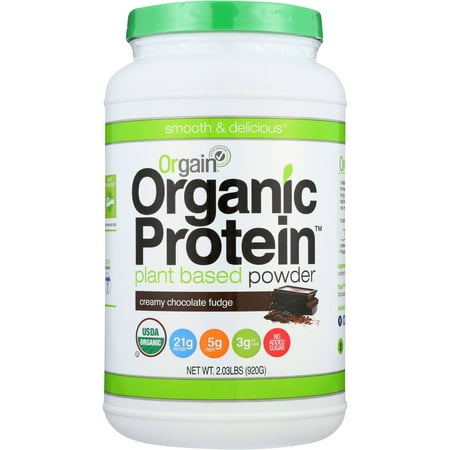 Orgain Organic Vegan Protein Powder, Creamy Chocolate, 21g Protein, 2.0 Lb, 3 Ct