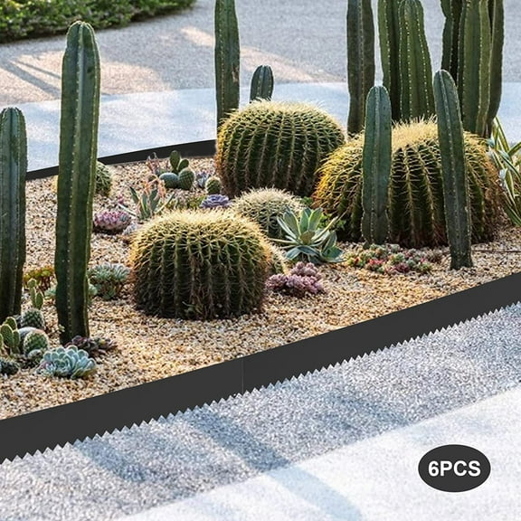 Miumaeov 6pcs Bendabable Landscape Edging Easy Installation Steel Garden Border 40" x6"