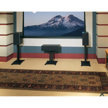 Sanus - Foundations Steel Series Center-Channel Speaker Stand - Black