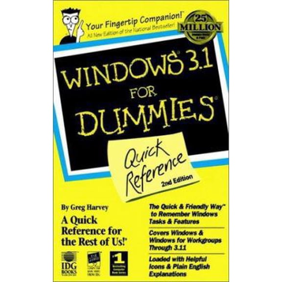 Pre-Owned Windows 3.1 For Dummies: Quick Reference (Paperback) 1568849516 9781568849515