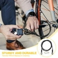 thumbnail image 4 of Uxcell Security Cable, Braided Stainless Steel Coated Safety Wire Rope with Double Loop for Travel Luggage Bicycle Lock Cable Black 7 ft x 3/16"(5mm), 4 of 7