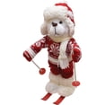 thumbnail image 2 of Northlight 15" Red and White Winter Boy Bear with Skis Christmas Figure Decoration, 2 of 2