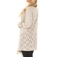 thumbnail image 5 of Ediodpoh Women's Fashion Lace Patchwork Long Sleeve Casual Color Cardigan Coat Bohemian Womens Cardigan Sweaters Khaki XXL, 5 of 7