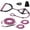 Pink&Black, variant on 75FT Wakeboard Rope and Handle, 4 Sections Adjustable Water Ski Ropes for Water Skiing, Floating Wakeboard Tow Rope Watersport Lines for Waterskiing, Wakeboarding, Kneeboarding
