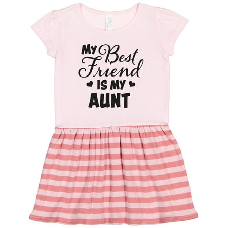 

Inktastic My Best Friend is My Aunt with Hearts Gift Toddler Girl Dress