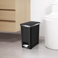 thumbnail image 3 of EKO. Bote de basura Hana 10 L Slim. Cubo de basura para cocina, cierre suave, pedal metálico, incluye aro sujetador de bolsas, de 10 Litros, 3 of 7