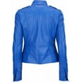 thumbnail image 3 of NOORA Women's Vintage Slim Fitted Soft Real Leather Ladies Biker Jacket, 3 of 6