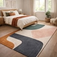 thumbnail image 3 of 6X10 Area Rug, Living room, Bedroom, Kids room, Tufted Carpet, Geometric Wool Rugs, 3 of 9