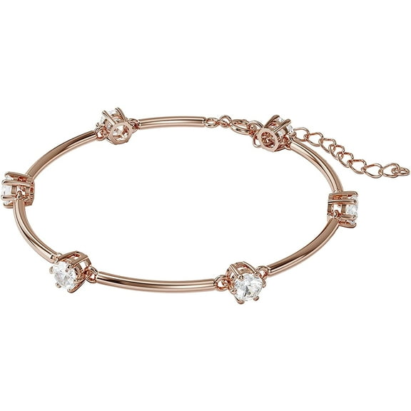 SWAROVSKI Constella Bangle Bracelet, Delicate Clear Crystals on a Rose-Gold Tone Finish Setting, Part of the Swarovski Constella Collection