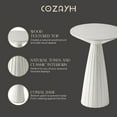 thumbnail image 4 of Open Box COZAYH Pedestal SM Drink Round Martini Table for Living Rooms/Bedrooms, 4 of 8
