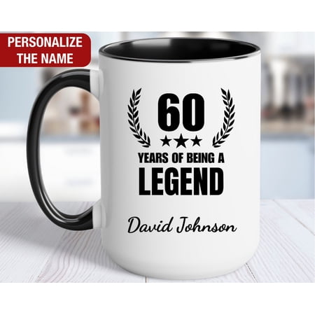 60th Birthday Gift Personalized Mug 60 Years of Being a Legend Gift for 60 Year Old Birthd