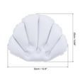 thumbnail image 2 of Uxcell Inflatable Bath Pillow with Suction Cups, Terry Cloth Covered Neck Support, White 2 Pack, 2 of 6