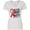 AA-White, variant on Inktastic Never Stop Fighting Stroke Awareness Red Ribbon Women's V-Neck T-Shirt
