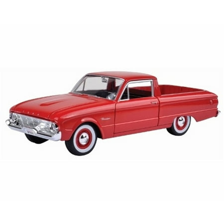 1960 Ford Ranchero Pickup Truck, Red - Motormax 79321 - 1/24 Scale Diecast Model