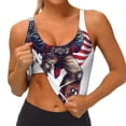 thumbnail image 4 of Lsque Cool Patriotic Buffalo Cowboy Printed Women'S Sports Bra, Compression, Moisture Wicking, High-Impact Sports Bra For Women,Supportive sports bra-Large, 4 of 9