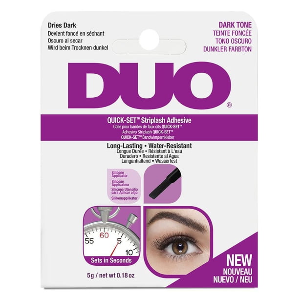 Duo Quick-Set Dark False Strip Lash Adhesivo, se seca oscuro 0.18 oz x 1 paquete