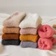 thumbnail image 4 of Xiao Hua Pantuflas de felpa cómodas, calcetines cálidos y suaves para dormir en casa en invierno, grises, 3 pares, 4 of 5