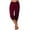 Wine, variant on Zuesphe Womens Pants Short Length Plus Size Capri Pants for Women 2x Womens Flowy Pants Cropped Cargo Pants Women Stretchy Petite