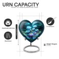 thumbnail image 3 of Yatskia Blue Lotus Little Funeral Keepsake Urns for Human Ashes Adult Male and Female, Large Cremation Urn for Ashes Adult Dad, (Heart 8 Inch and 3 Inch), 3 of 8