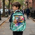 thumbnail image 6 of Chririnla Splatter Excavator Print Multi-Pocket School Bookbag with Padded Lightweight School Backpack, Durable 17 Inch Kids Backpack for Back to School Daily Commute, 6 of 8